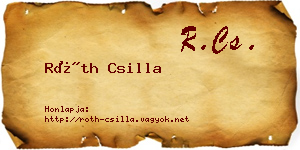 Róth Csilla névjegykártya