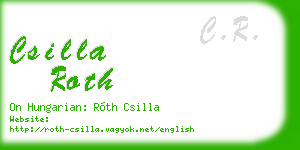 csilla roth business card